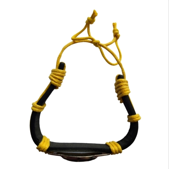 LEATHER and Rope "Hope" bracelet Proceeds donated to the Canadian Cancer Society - Picture 3 of 3